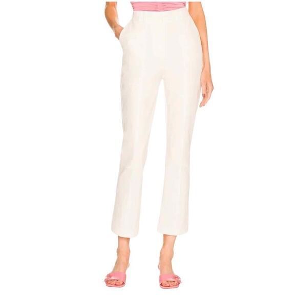 Jonathan Simkhai Jesslyn Cropped Flare Pants White Size US 8 - Picture 7 of 13
